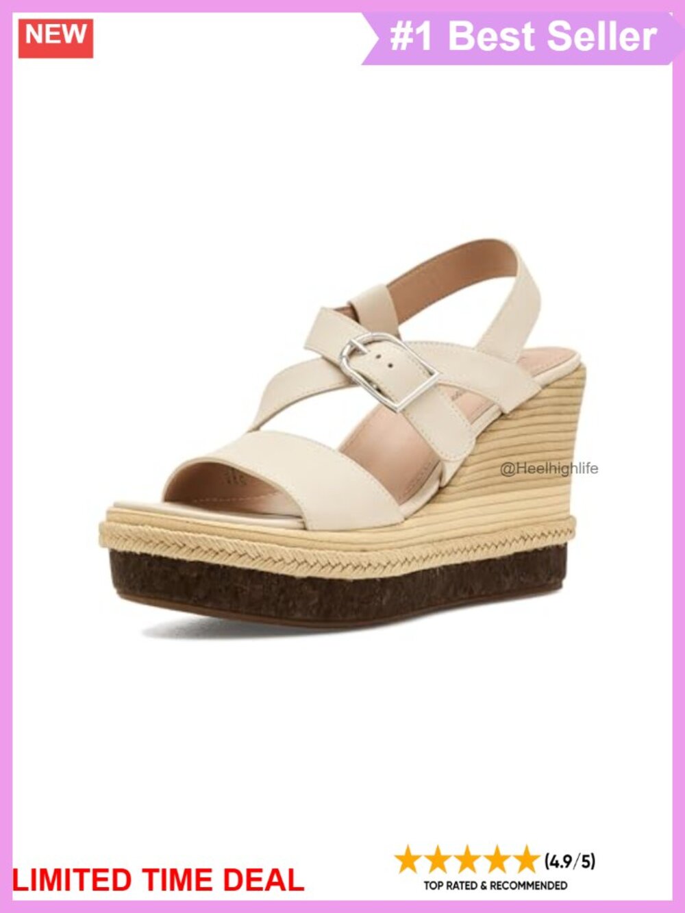 Johnston & Murphy Addison Asymmetrical Wedge Sandal Nappa Leather Comfort